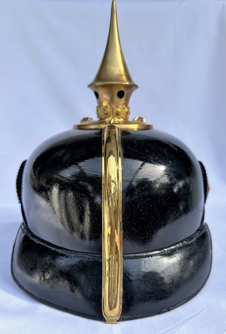 Braunschweig Pickelhaube / Spiked Helmet for Reserve Officer in Landwehr Infantry Rgt NR 92 - Derrittmeister Militaria Group