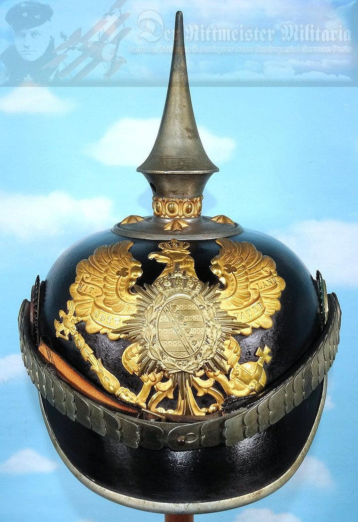 Saxe Weimar Pickelhaube / Spiked Helmet  for Officer in Infanterie Rgt Nr 94 - Derrittmeister Militaria