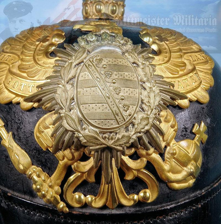 Saxe Weimar Pickelhaube / Spiked Helmet  for Officer in Infanterie Rgt Nr 94 - Derrittmeister Militaria