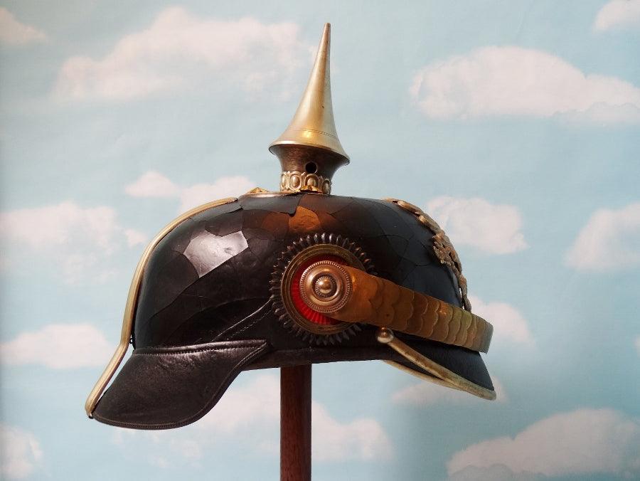 Prussia Pickelhaube / Spiked Helmet for Reserve Officer in Pionier Bataillon - Derrittmeister Militaria