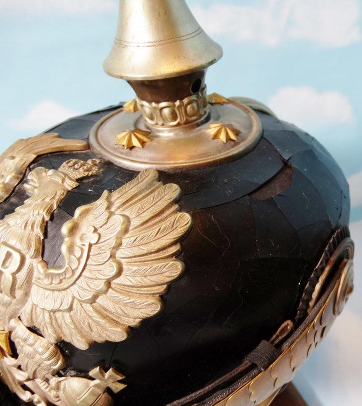 Prussia Pickelhaube / Spiked Helmet for Reserve Officer in Pionier Bataillon - Derrittmeister Militaria
