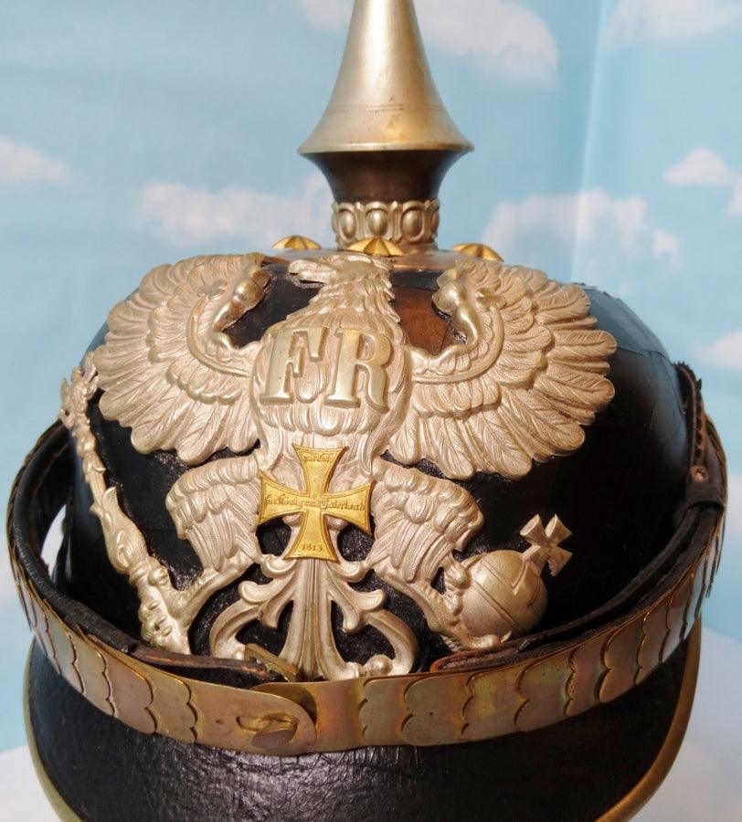 Prussia Pickelhaube / Spiked Helmet for Reserve Officer in Pionier Bataillon - Derrittmeister Militaria