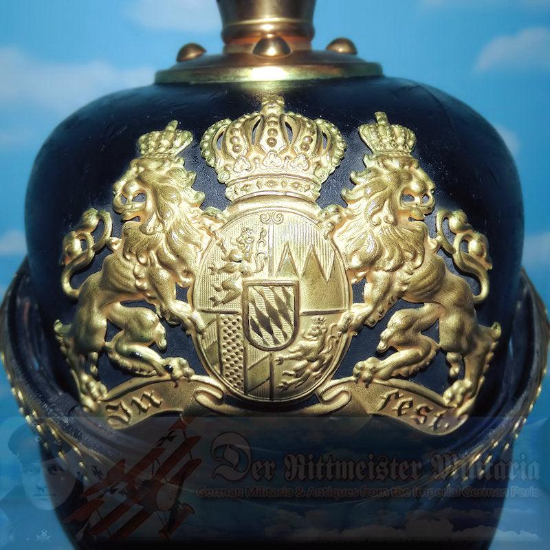 Bavaria Pickelhaube / Spiked Helmet for a OYV (one year volunteer) in Line Infantry Regiment - Derrittmeister Militaria