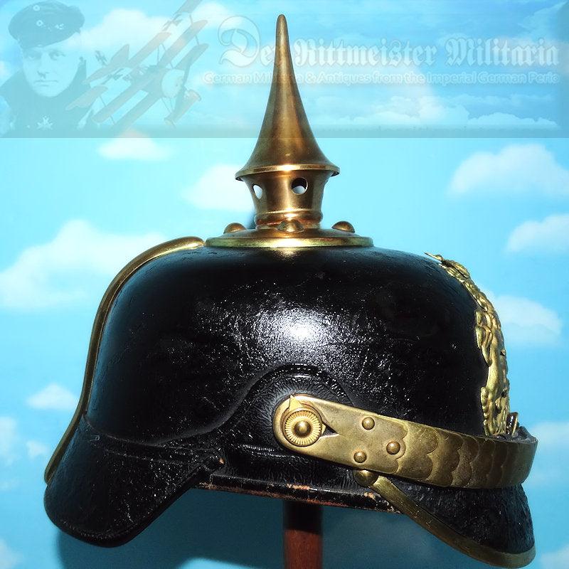 Bavaria Pickelhaube / Spiked Helmet for a OYV (one year volunteer) in Line Infantry Regiment - Derrittmeister Militaria
