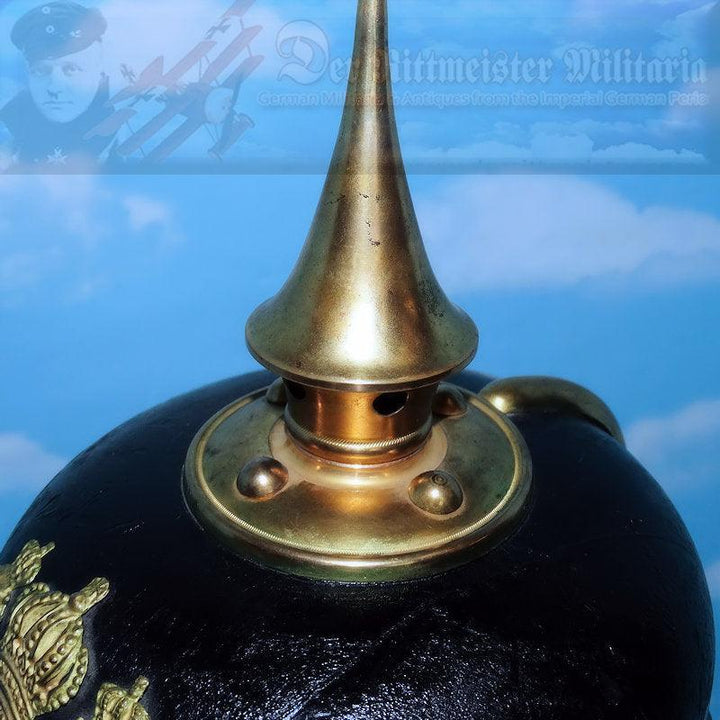 Bavaria Pickelhaube / Spiked Helmet for a OYV (one year volunteer) in Line Infantry Regiment - Derrittmeister Militaria