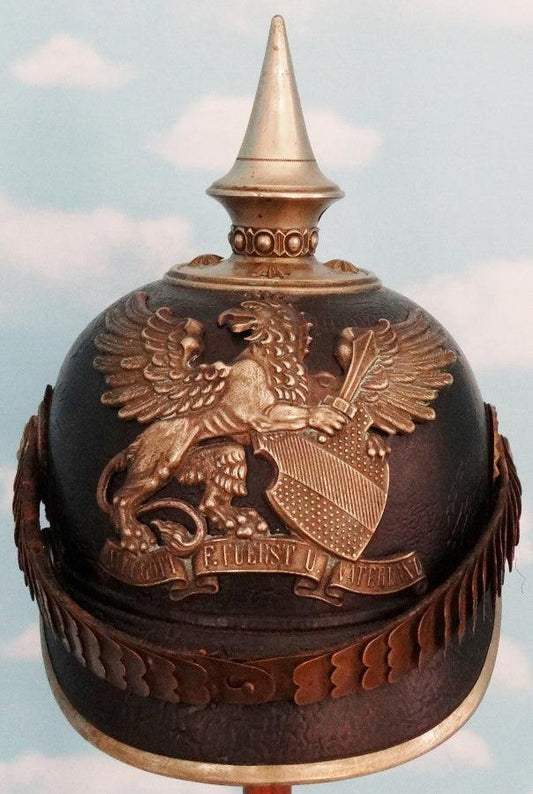 Baden Pickelhaube / Spiked Helmet for Officer in Pionier-Bataillone NR 14 - Derrittmeister Militaria
