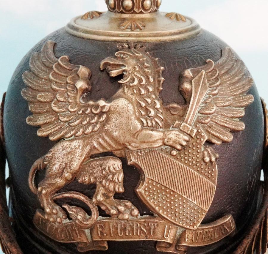 Baden Pickelhaube / Spiked Helmet for Officer in Pionier-Bataillone NR 14 - Derrittmeister Militaria