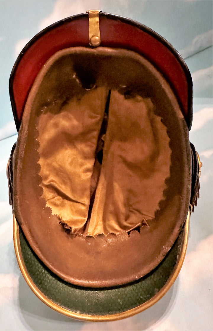 Prussia Pickelhaube / Spiked Helmet for Officer in Line Infanterie with Transport Case - Derrittmeister Militaria Group