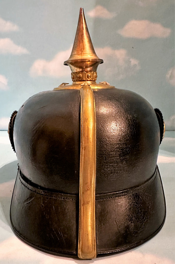 Prussia Pickelhaube / Spiked Helmet for Officer in Line Infanterie with Transport Case - Derrittmeister Militaria Group