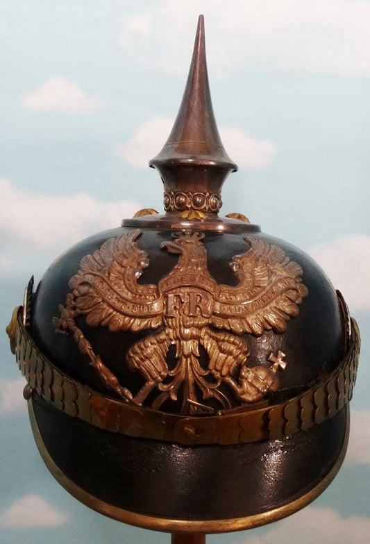 Prussia Pickelhaube / Spiked Helmet for Line Officer in Pionier Batallione - Derrittmeister Militaria