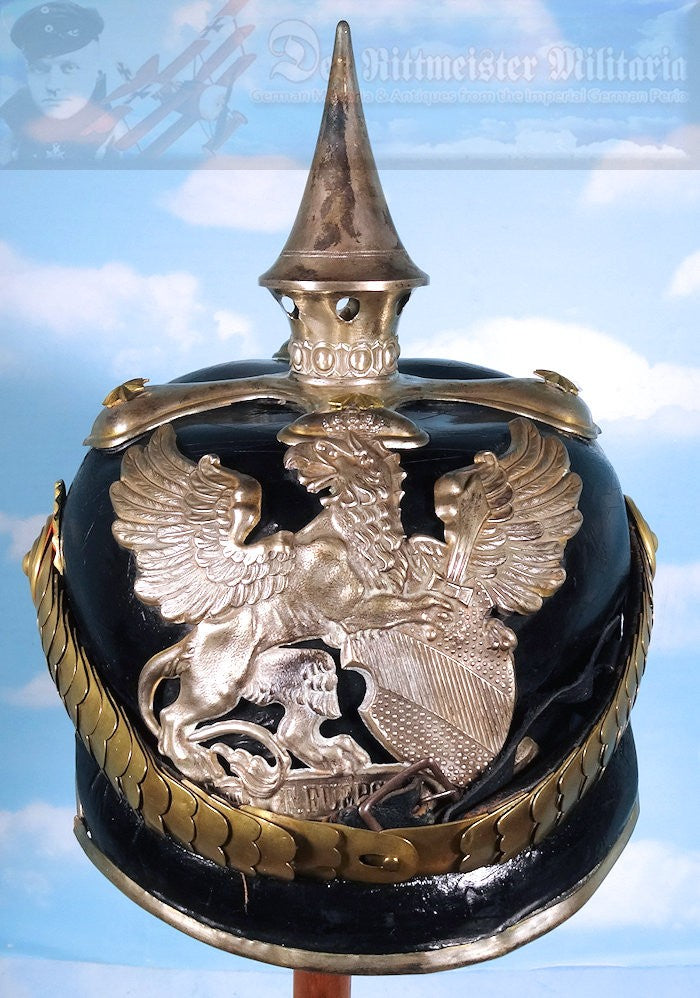 Exquisite Baden One-Year-Volunteer Officer Pickelhaube | Rare 1890-1897 Period - Derrittmeister Militaria Group