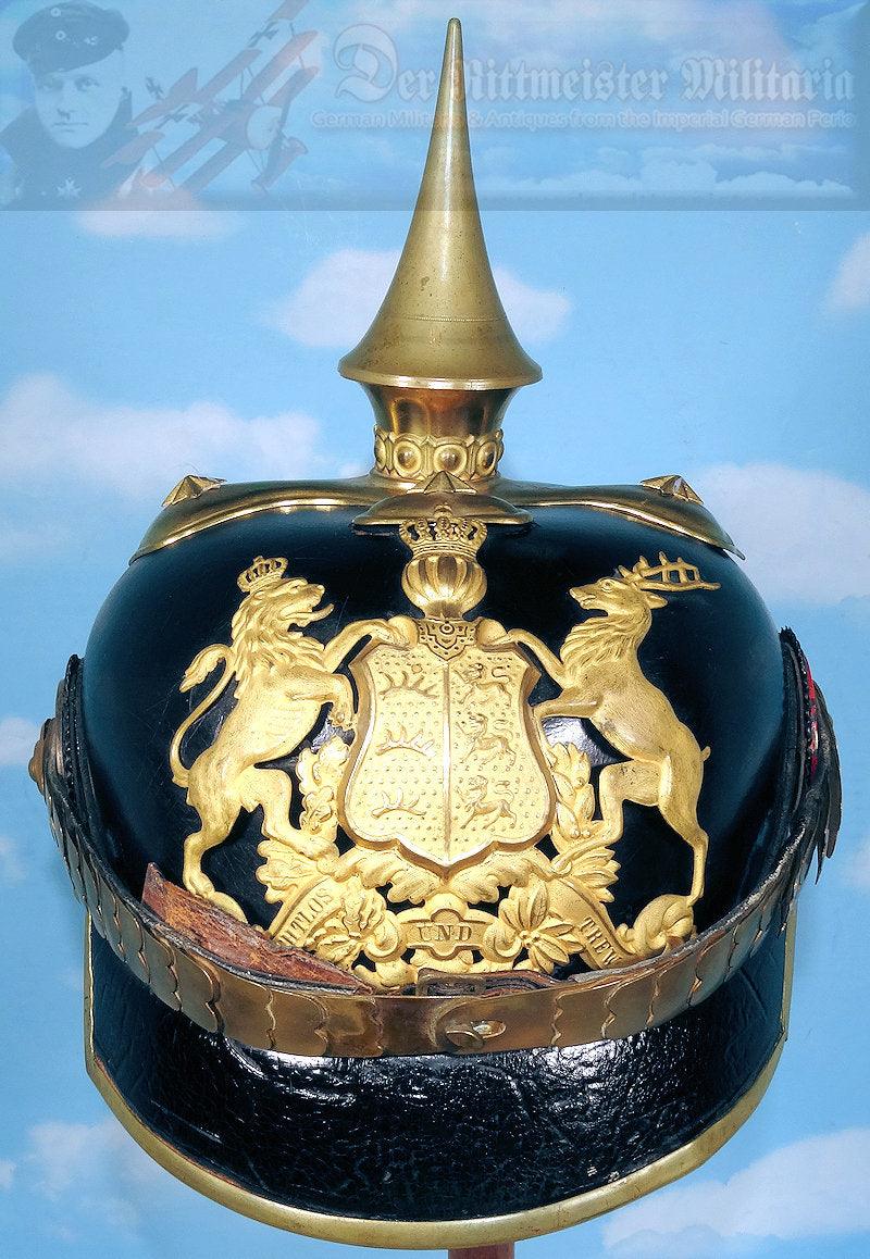 Wurttemberg Pickelhaube / Spiked Helmet for Officer in Infanterie-Regiment Nr’s 120, 121, 122, 124, 125, 126, 127, and 180 - Derrittmeister Militaria