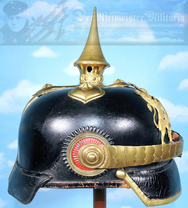 Wurttemberg Pickelhaube / Spiked Helmet for Officer in Infanterie-Regiment Nr’s 120, 121, 122, 124, 125, 126, 127, and 180 - Derrittmeister Militaria