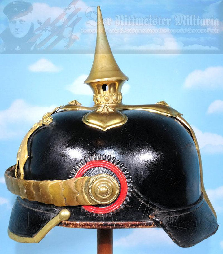Wurttemberg Pickelhaube / Spiked Helmet for Officer in Infanterie-Regiment Nr’s 120, 121, 122, 124, 125, 126, 127, and 180 - Derrittmeister Militaria