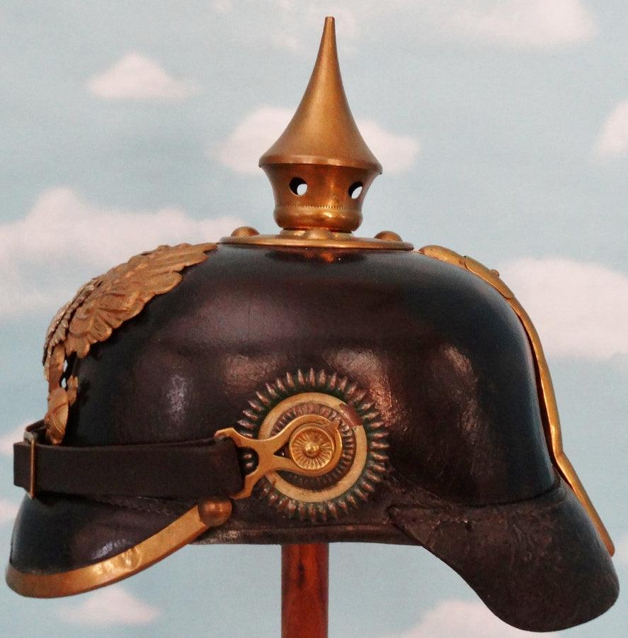 Saxe Coburg Gotha Pickelhaube / Spiked Helmet for Enlisted Man in 6. Thüringisches Infanterie Rgt Nr 95 - Derrittmeister Militaria