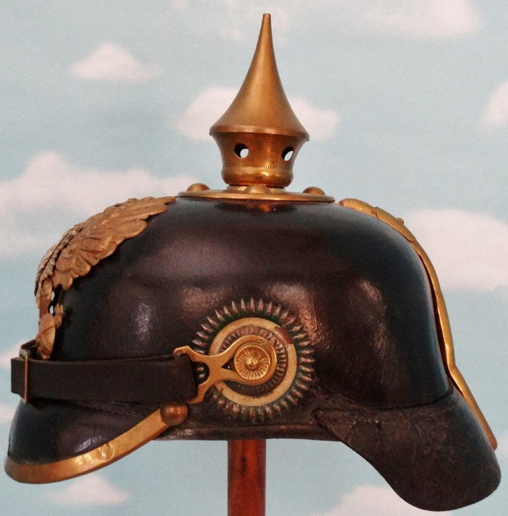 Saxe Coburg Gotha Pickelhaube / Spiked Helmet for Enlisted Man in 6. Thüringisches Infanterie Rgt Nr 95 - Derrittmeister Militaria