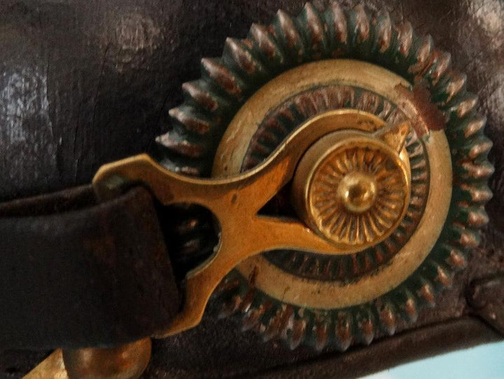 Saxe Coburg Gotha Pickelhaube / Spiked Helmet for Enlisted Man in 6. Thüringisches Infanterie Rgt Nr 95 - Derrittmeister Militaria