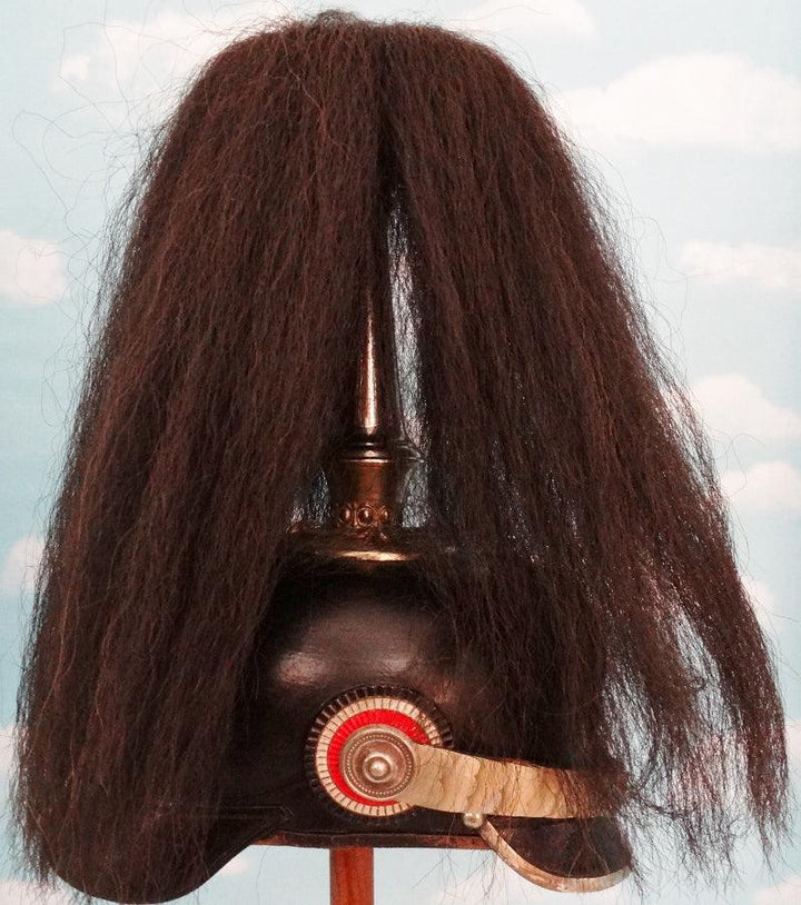Saxony Pickelhaube / Spiked Helmet with Parade Bush for Officer in KÖNIGL. SÄCHS. 1. Leib-Grenasier-Rgt NR 100 - Derrittmeister Militaria