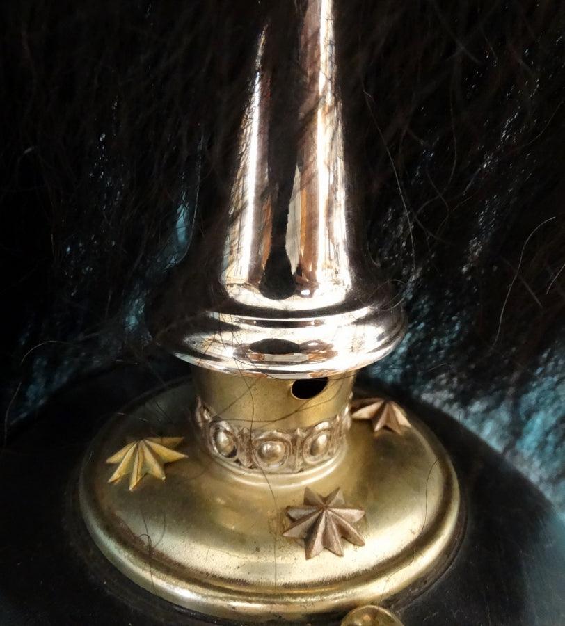 Saxony Pickelhaube / Spiked Helmet with Parade Bush for Officer in KÖNIGL. SÄCHS. 1. Leib-Grenasier-Rgt NR 100 - Derrittmeister Militaria
