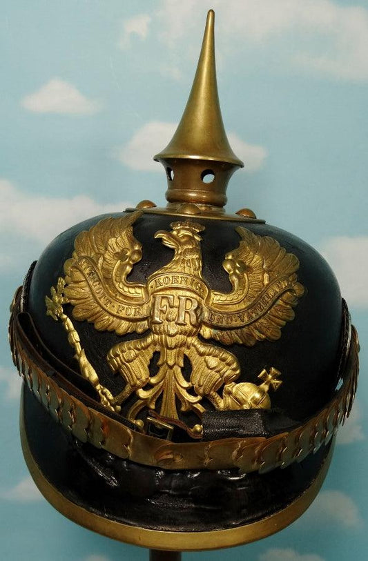 Prussia Pickelhaube / Spiked Helmet for NCO (non commissioned officer) in Infantarie Rgt - Derrittmeister Militaria