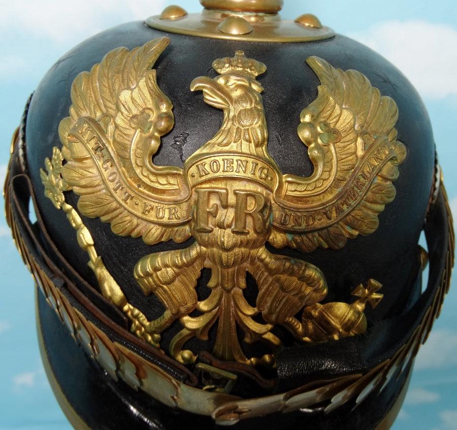 Prussia Pickelhaube / Spiked Helmet for NCO (non commissioned officer) in Infantarie Rgt - Derrittmeister Militaria