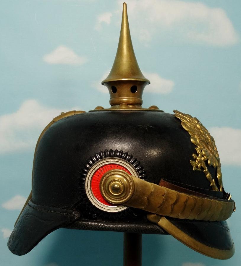 Prussia Pickelhaube / Spiked Helmet for NCO (non commissioned officer) in Infantarie Rgt - Derrittmeister Militaria