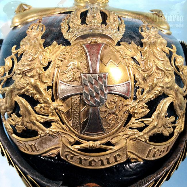 Bavaria Pickelhaube / Spiked Helmet for Reserve Officer in Chevaulegers or Schweres-Reiter-Regiment - Derrittmeister Militaria