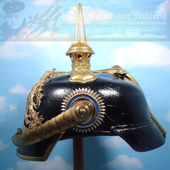 Bavaria Pickelhaube / Spiked Helmet for Reserve Officer in Chevaulegers or Schweres-Reiter-Regiment - Derrittmeister Militaria