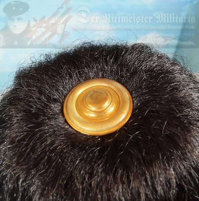 Prussia Pickelhaube / Spiked Helmet with Parade Bush for Reserve Officer in Line Dragoner Rgt NRs 7, 8, 11, 13, AND 14 - Derrittmeister Militaria