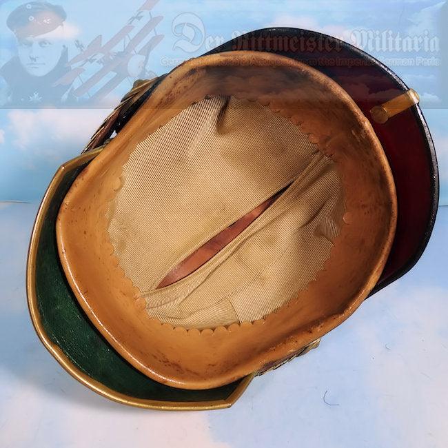Prussia Pickelhaube / Spiked Helmet with Parade Bush for Reserve Officer in Line Dragoner Rgt NRs 7, 8, 11, 13, AND 14 - Derrittmeister Militaria