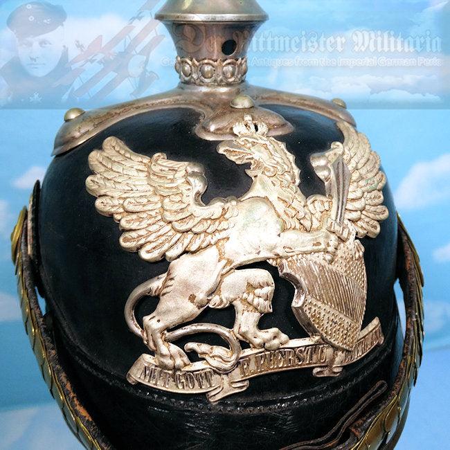 Baden Pickelhaube / Spiked Helmet for Fähnrich in Dragoner-Regiment - Derrittmeister Militaria