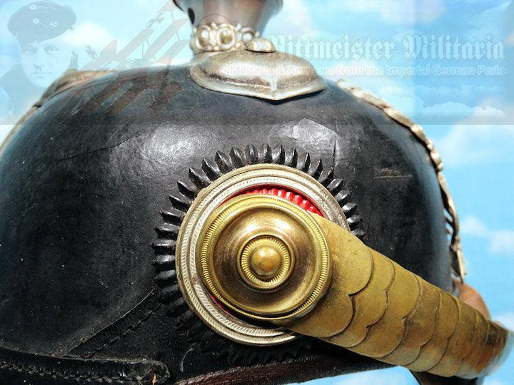 Baden Pickelhaube / Spiked Helmet for Fähnrich in Dragoner-Regiment - Derrittmeister Militaria