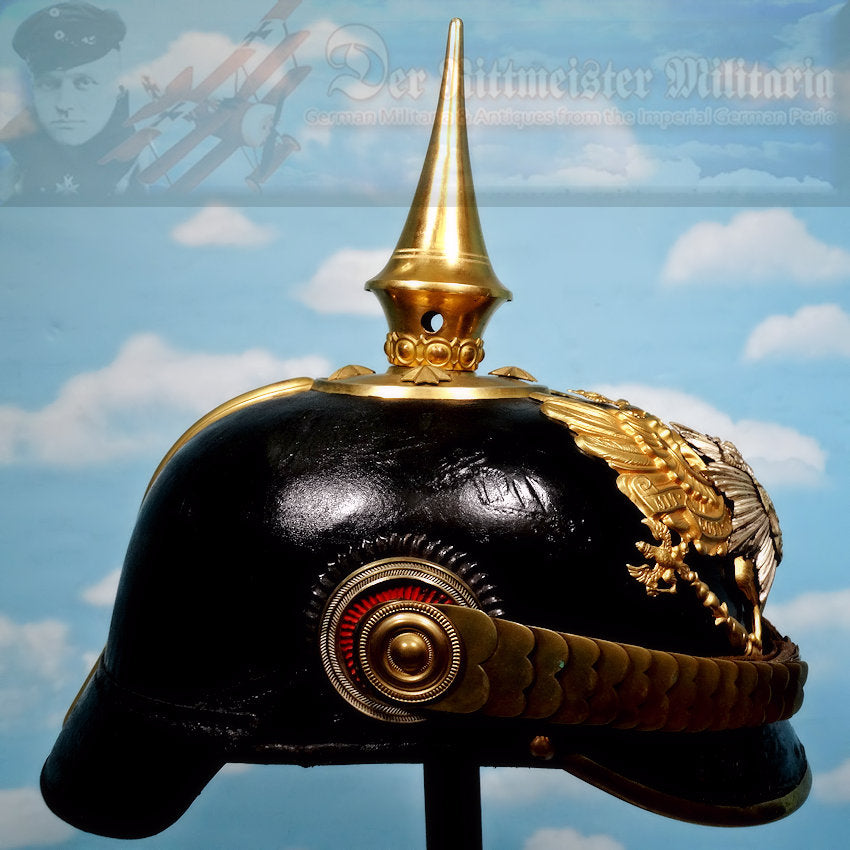 Anhalt Pickelhaube / Spiked Helmet for Officer in Infanterie Rgt 93 - Derrittmeister Militaria Group