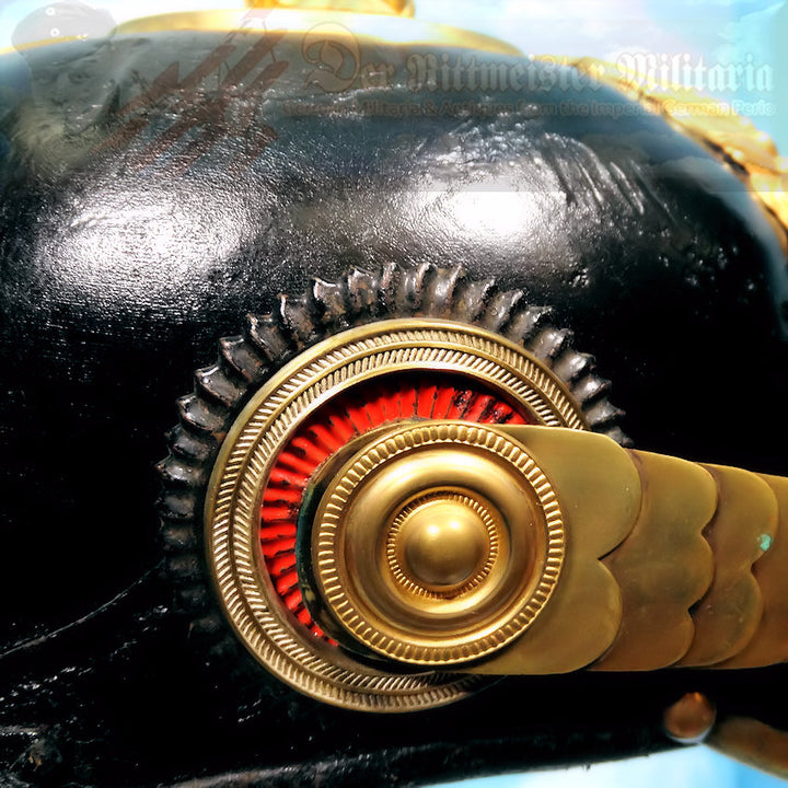 Anhalt Pickelhaube / Spiked Helmet for Officer in Infanterie Rgt 93 - Derrittmeister Militaria Group
