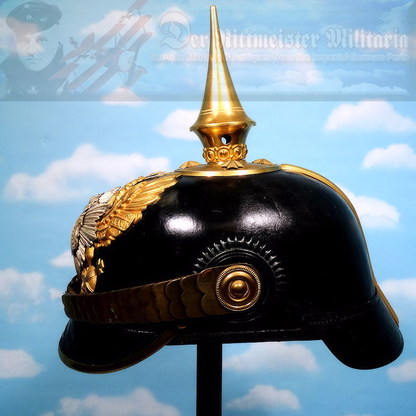 Anhalt Pickelhaube / Spiked Helmet for Officer in Infanterie Rgt 93 - Derrittmeister Militaria Group