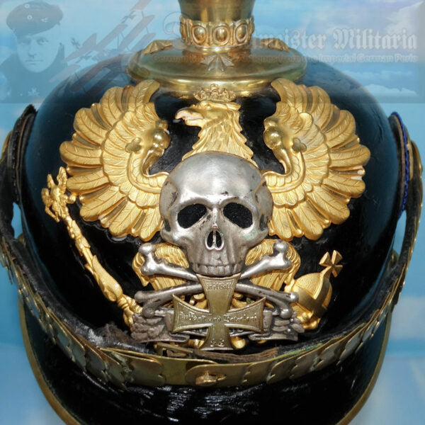 Braunschweig Pickelhaube / Spiked Helmet for Reserve Officer in Infanterie Rgt 92 Bataillone I and II - Derrittmeister Militaria Group