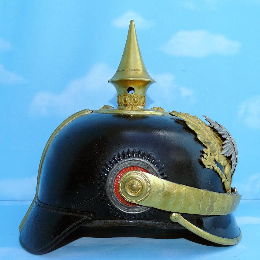 Saxe Weimar Pickelhaube / Spiked Helmet for Officer in Infantry-Regiment Großherzog von Sachsen (5. Thüringisches) Nr 94 - Derrittmeister Militaria