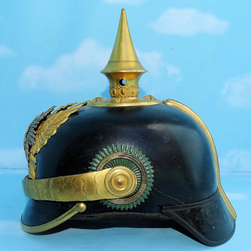 Saxe Weimar Pickelhaube / Spiked Helmet for Officer in Infantry-Regiment Großherzog von Sachsen (5. Thüringisches) Nr 94 - Derrittmeister Militaria