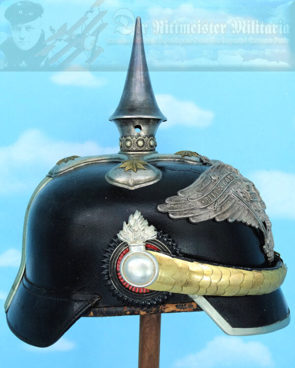 Prussia Pickelhaube / Spiked Helmet for Officer in Grendaier Rgt Zu Pferdel Von Derfflinger (Neumarkisches) Rgt 3 - Derrittmeister Militaria Group