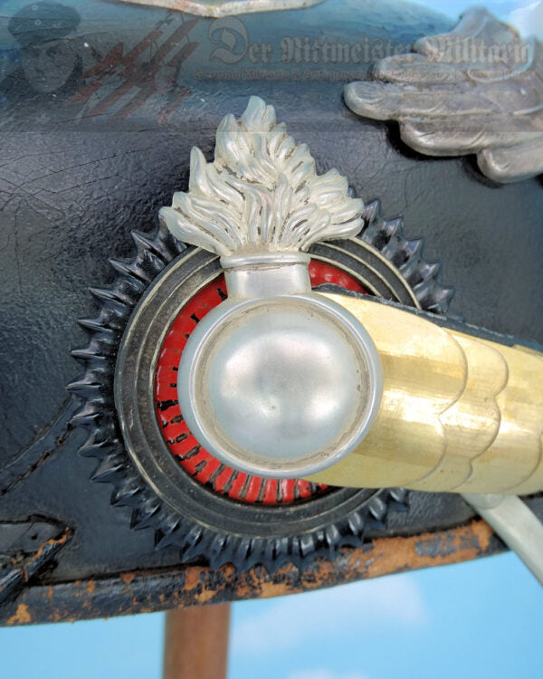 Prussia Pickelhaube / Spiked Helmet for Officer in Grendaier Rgt Zu Pferdel Von Derfflinger (Neumarkisches) Rgt 3 - Derrittmeister Militaria Group