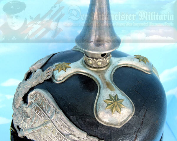 Prussia Pickelhaube / Spiked Helmet for Officer in Grendaier Rgt Zu Pferdel Von Derfflinger (Neumarkisches) Rgt 3 - Derrittmeister Militaria Group