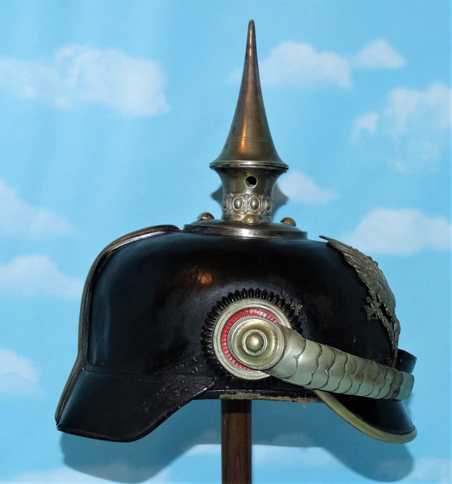 Prussia Pickelhaube / Spiked Helmet for OYV (one Year Volunteer) in Line Pioneer - Derrittmeister Militaria