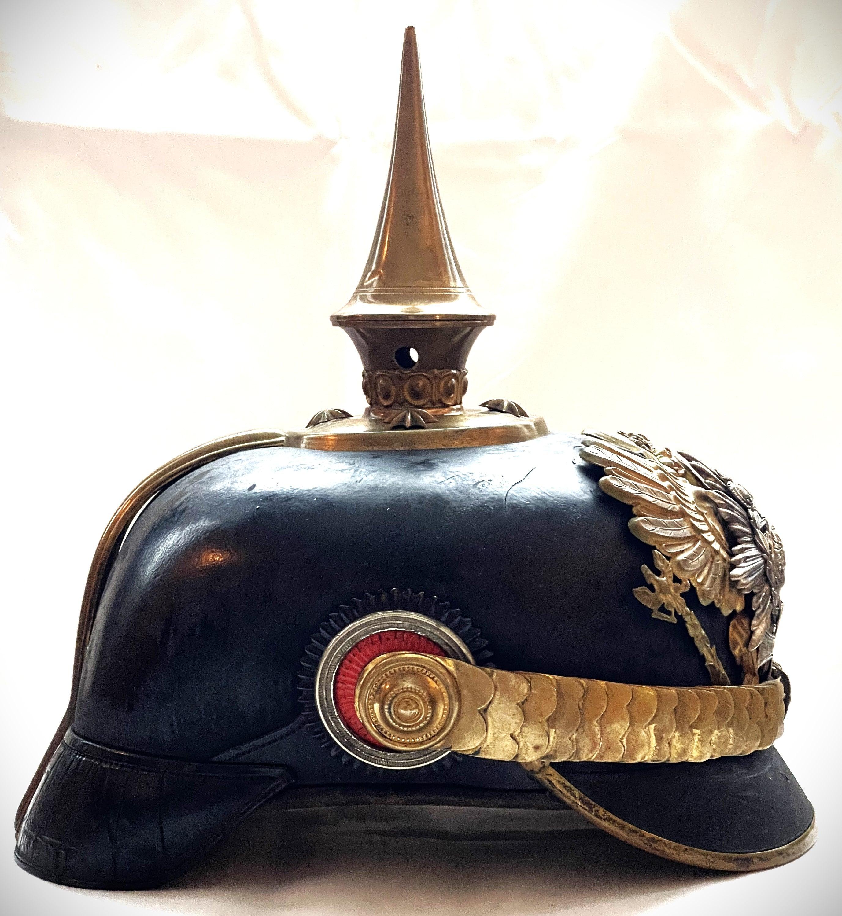 Schwarzburg Rudolstadt Pickelhaube / Spiked Helmet for Reserve Officer in Infanterie Rgt Nr 96 - Derrittmeister Militaria