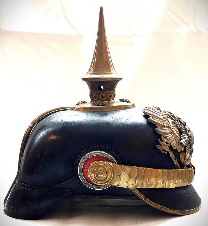 Schwarzburg Rudolstadt Pickelhaube / Spiked Helmet for Reserve Officer in Infanterie Rgt Nr 96 - Derrittmeister Militaria