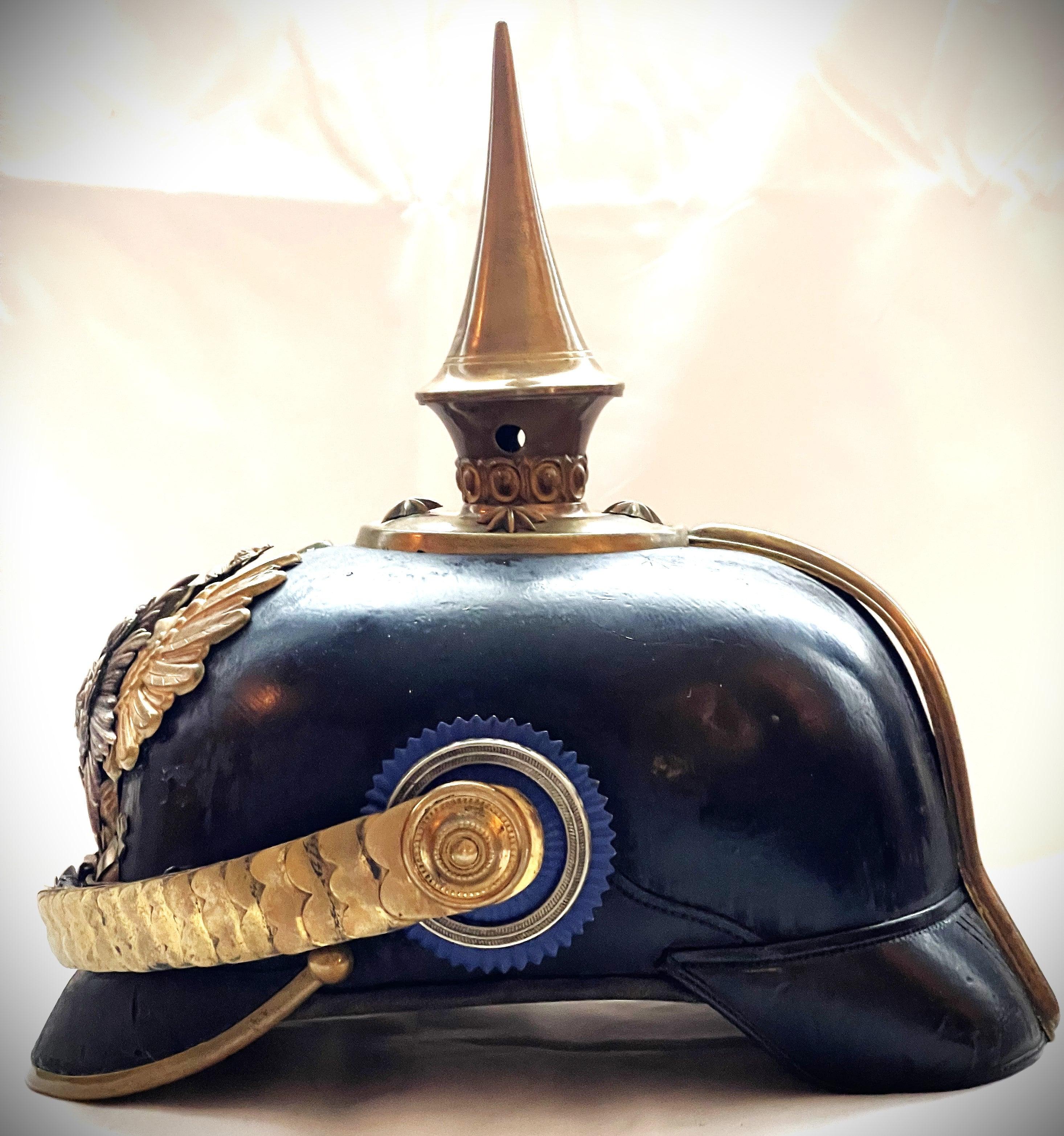 Schwarzburg Rudolstadt Pickelhaube / Spiked Helmet for Reserve Officer in Infanterie Rgt Nr 96 - Derrittmeister Militaria