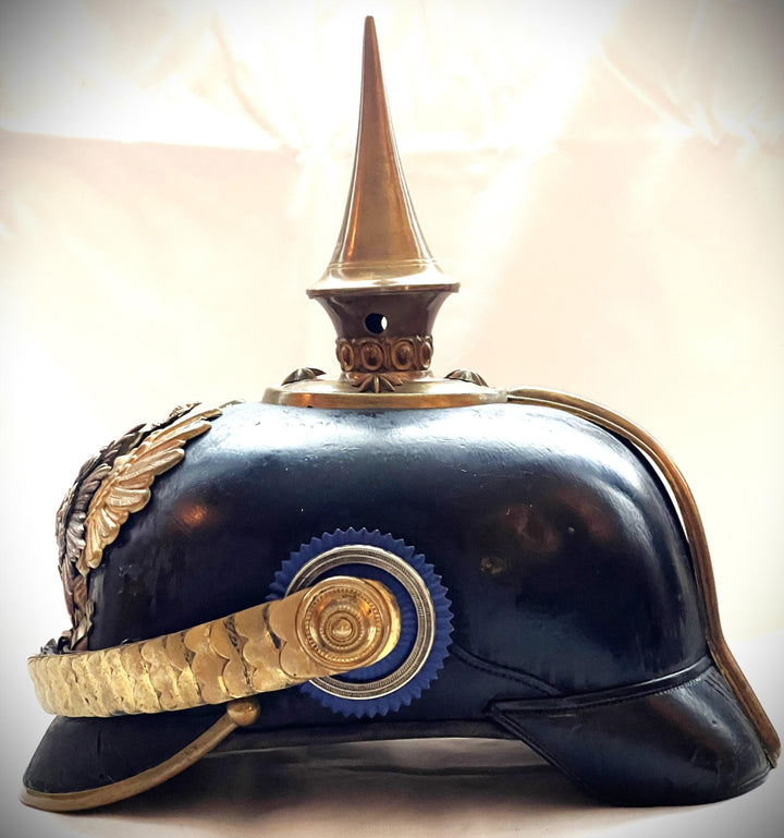 Schwarzburg Rudolstadt Pickelhaube / Spiked Helmet for Reserve Officer in Infanterie Rgt Nr 96 - Derrittmeister Militaria