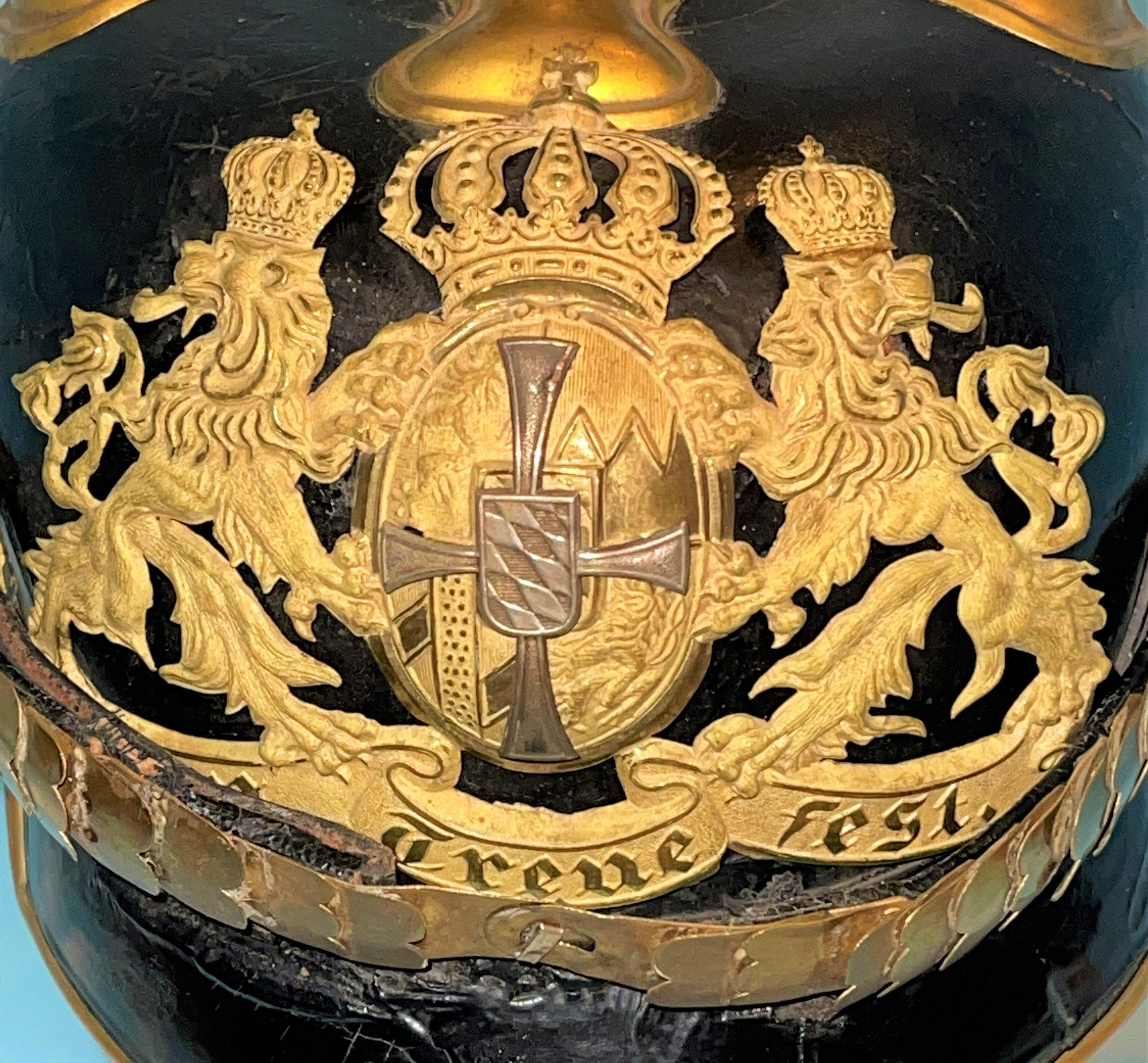 Bavaria - Pickelhaube / Spiked Helmet - Reserve Officer - Infanterie - Derrittmeister Militaria