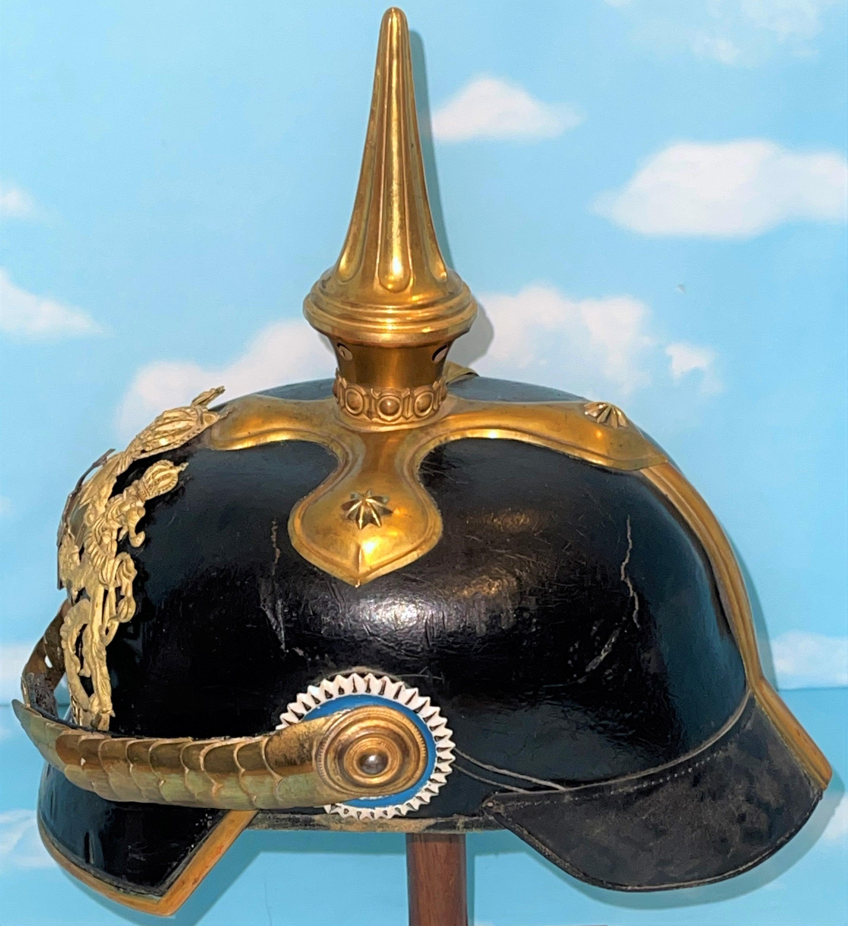 Bavaria - Pickelhaube / Spiked Helmet - Reserve Officer - Infanterie - Derrittmeister Militaria