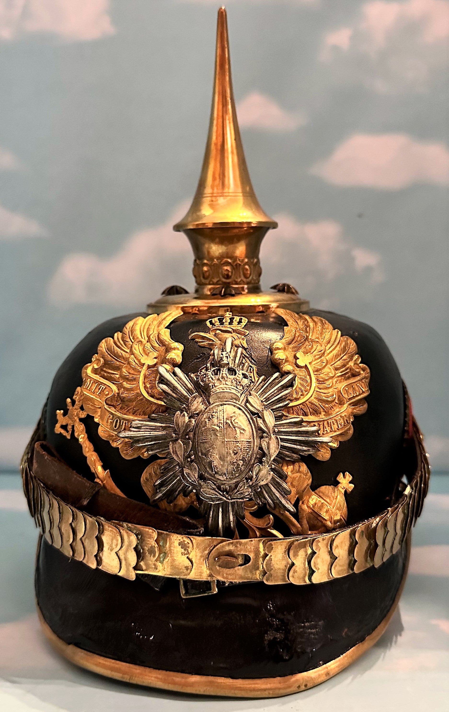 Ruess Pickelhaube / Spiked Helmet for Officer in Infanterie Rgt 96 - Derrittmeister Militaria Group