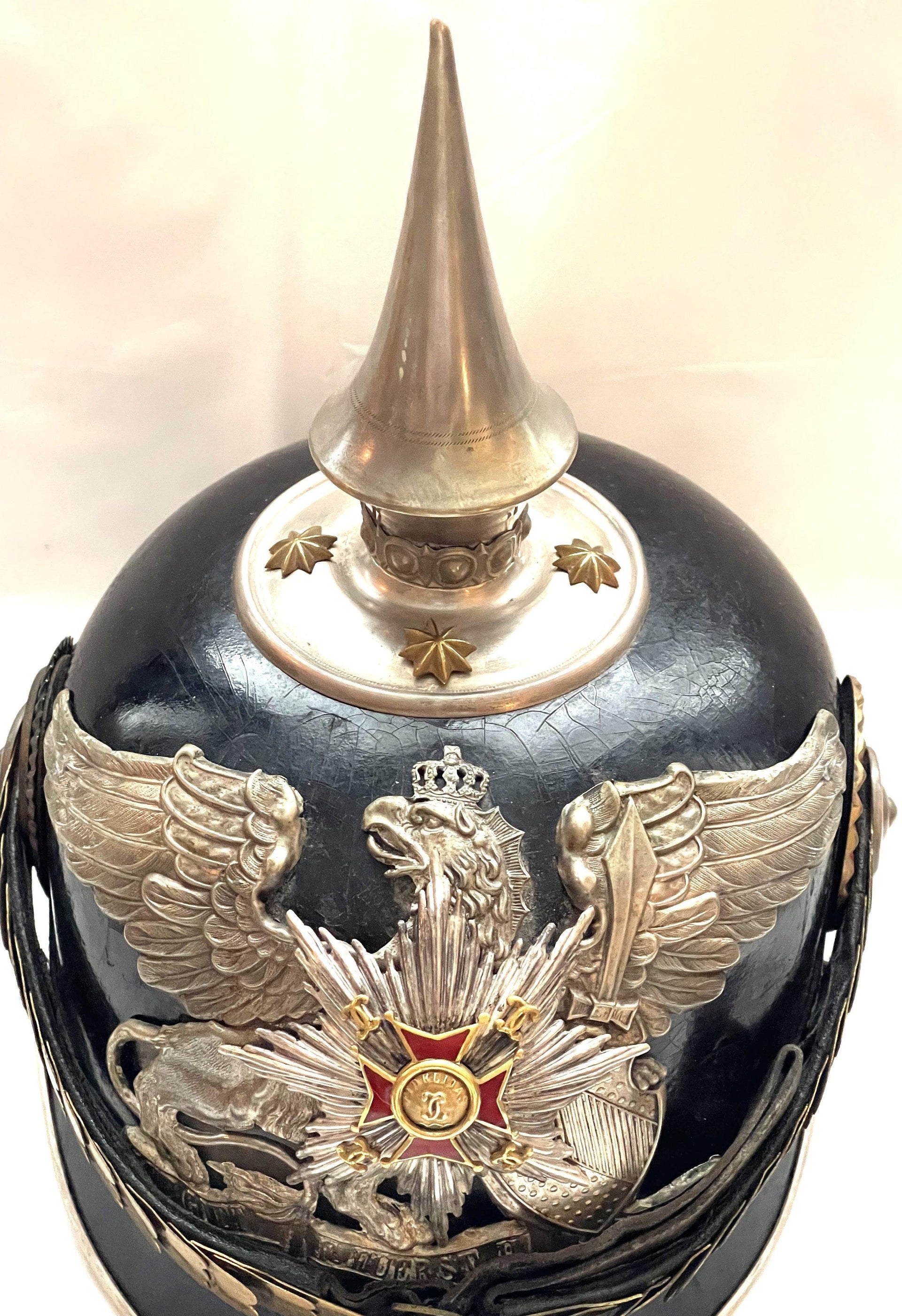 Baden Pickelhaube / Spiked Helmet for Officer in Infanterie Rgt 109 - Derrittmeister Militaria